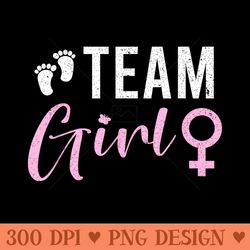 baby announcement team girl baby party gender reveal - png templates