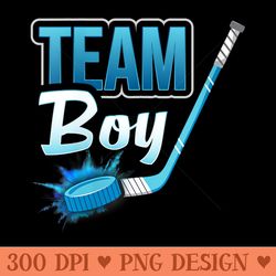 team gender reveal hockey baby shower party idea - png download for graphic design