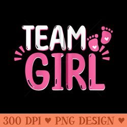 gender reveal team girl matching family baby girl shower - png download for graphic design