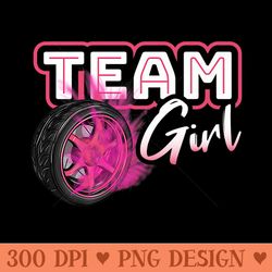 gender reveal team girl burnouts baby shower party idea premium - digital png artwork
