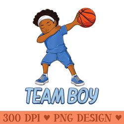 baby announcement party basketball team gender reveal - digital png downloads