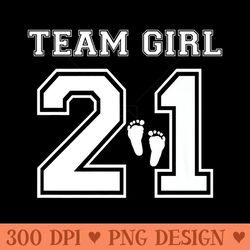 team girl 2021 gender reveal pink baby shower adoption party premium - high quality png files