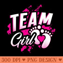 gender reveal team girl baby shower party pink blue - png design downloads