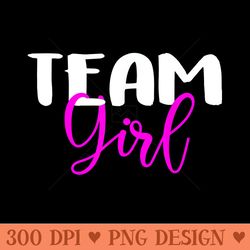 gender reveal party team girl baby gender announcement - png design files