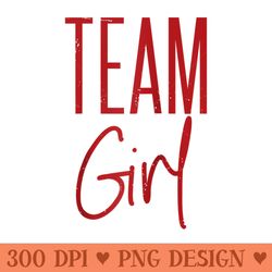 cute gender reveal team girl baby announcement gift idea raglan baseball - printable png graphics