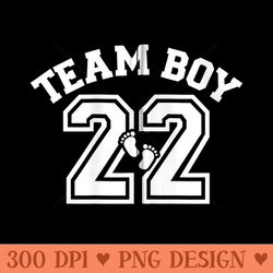 gender reveal team boy 2022 matching family baby party - printable png graphics