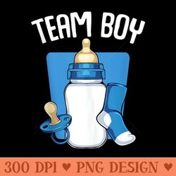 team blue funny gender reveal baby shower party family - high quality png files