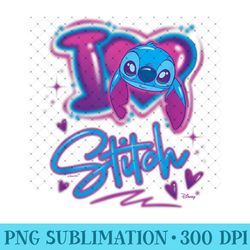 lilo & stitch - i love stitch airbrush - png design assets