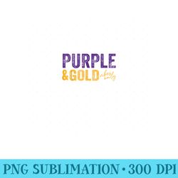 purple and gold vibes only game day for high school football - png download