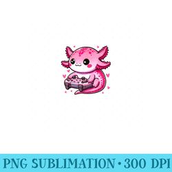 gamer axolotl kawaii axolotl anime gaming funny video games - png art files