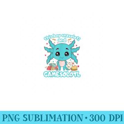 gamesolotl gamer axolotl gamer snaxolotl gamesolotl - unique sublimation png download