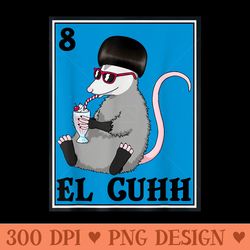 opossum el cuhh takuache cuh funny trash possum mexican card - png download