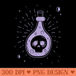 magic potion skull poison bottle halloween holiday - high quality png clipart