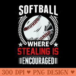 funny softball girl player team girl softball life lovers - sublimation png designs