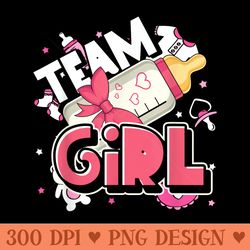 baby announcement team girl baby party gender reveal - sublimation png designs