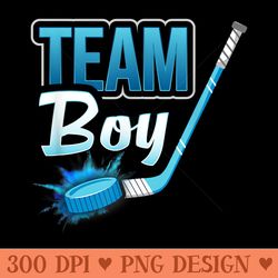 team gender reveal hockey baby shower party idea - unique sublimation png download