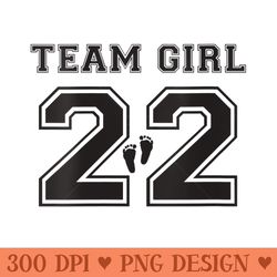 s 2022 team girl gender reveal pink baby shower adoption party - png design assets