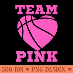 team pink gender reveal team girl basketball premium - clipart png