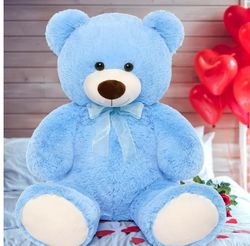 35.4 Giant Teddy Bear Soft Stuffed Animals Plush Big Bear Toy, Blue