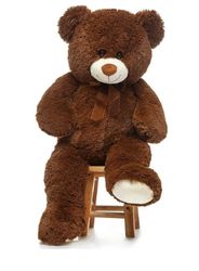 35.4 Giant Teddy Bear Soft Stuffed Animals Plush Big Bear Toy, Coffee