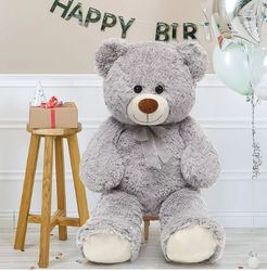 35.4 Giant Teddy Bear Soft Stuffed Animals Plush Big Bear Toy, Gray