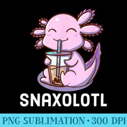 axolotl lover cute snaxolotl kawaii bubble tea food lover - png download transparent background