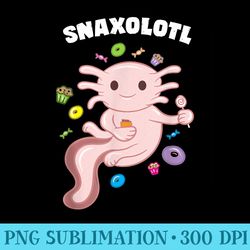 snaxolotl mexican walking fish kawaii axolotl food snacks - mug sublimation png