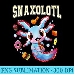 axolotl snaxolotl food lover plush pet s - casual shirt png