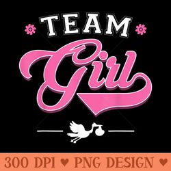 team girl gender reveal baby shower party - png download