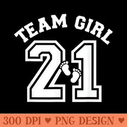 gender reveal team girl 2021 matching family baby party - png design assets