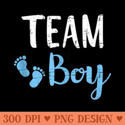 gender reveal team boy matching family baby party supplies - beautiful png download