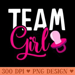 team girl gender reveal gift for mother and daddy - png download