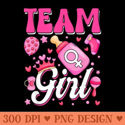 team girl matching family baby party gender reveal - high resolution png download