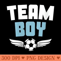 team gender reveal soccer theme blue baby shower party - unique png artwork