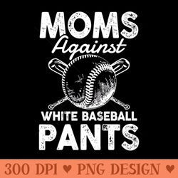 mom against white baseball pants - png clipart download