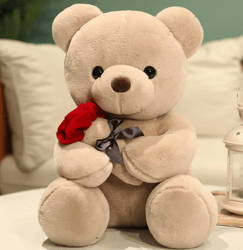Clearance New Year Savings Valentine's Day Gift Plush toy Rose Bear Large Cuddly Doll Doll Girl Doll -C