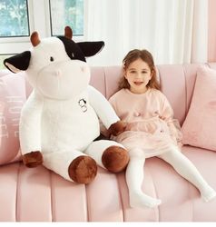 Giant Cow Stuffed Animal Plush Toy,Large Jumbo 30" White Huge Cute Soft Toys,Cow