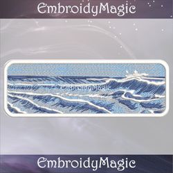 Japanese Ocean Waves Embroidery Design