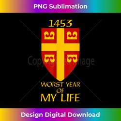 Byzantine Flag 1453 Worst Year History Meme Funny Joke - Deluxe PNG Sublimation Download - Crafted for Sublimation Excel
