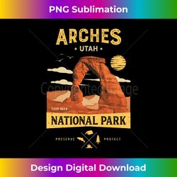 Arches National Park T Delicate Arch Vintage Utah - Futuristic PNG Sublimation File - Access the Spectrum of Sublimation
