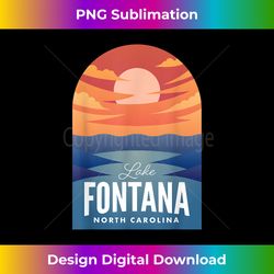 Fontana Lake NC Retro Sunset - Vibrant Sublimation Digital Download - Lively and Captivating Visuals
