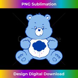 care bears vintage classic grumpy bear cloudy belly badge long sleeve - png transparent sublimation design