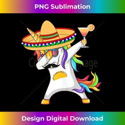 dabbing unicorn shirt cinco de mayo kids girls women mexican tank top - artistic sublimation digital file