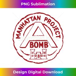 atomic bomb manhattan project t-shirt red print - decorative sublimation png file