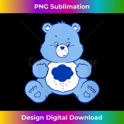 womens care bears vintage classic grumpy bear cloudy belly badge v-neck - elegant sublimation png download