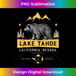lake tahoe national park california nevada vintage bear men tank top - elegant sublimation png download