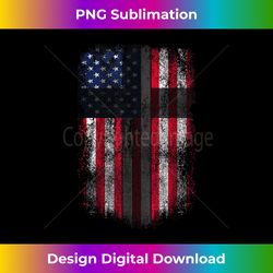 american flag cross for patriotic usa christians god faith - modern sublimation png file