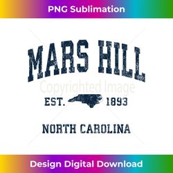 Mars Hill North Carolina NC Vintage Athletic Navy Sports Des Long Sleeve - Stylish Sublimation Digital Download