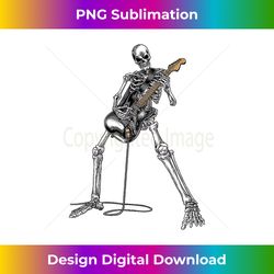 skeleton playing guitar - rock and roll graphic band tees