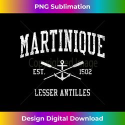Martinique Vintage Crossed Oars & Boat Anchor Sports - Professional Sublimation Digital Download